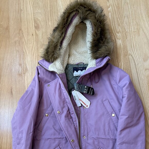 J.Crew NWT Lavender Perfect Eco-Friendly Winter Parka Size Medium - Picture 3 of 10